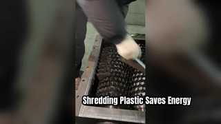 プラスチック廃棄物省エネリサイクル用二軸シュレッダー