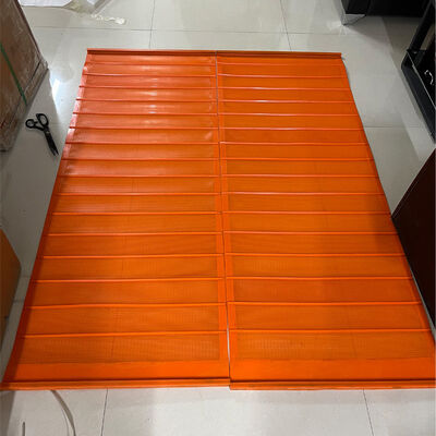 Red PU Screen Mat 5.0mm Mesh with High Wear Resistance and Quick Installation for Coarse Aggregate