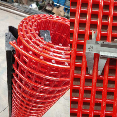 Industrial Grade 2.5mm Steel Wire Tufflex Screen Coated With PU In 1x6mm Aperature Size