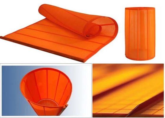1040mm x 700mm Polyurethane Screen Mesh with 0.075mm - 1.5mm Hole Width and Red Color for Vibrating Screen Cloth