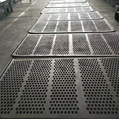 120mm Aperture 70mm Thick 305×610mm Steel Reinforced Rubber Screen Panel for Coarse Screening