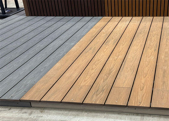 No Cracking Waterproof WPC Embossed Capped Composite Decking