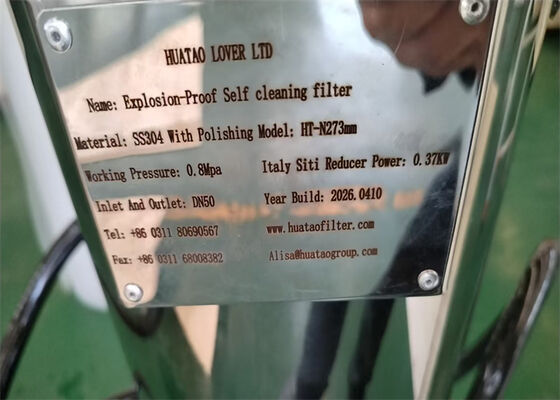 Stainless Steel Automatic Scraper Type Self Cleaning Filter Housing