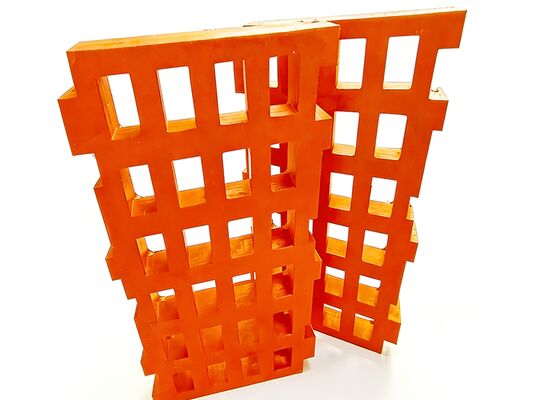 Custom 610x300x50mm Red Modular Rubber Screen Mat for Iron Ore Classification ASTM Technical