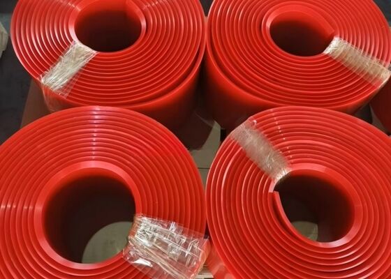 Polyurethane Conveyor Skirting Board Orange Color Impact Resistant Mining Conveyor