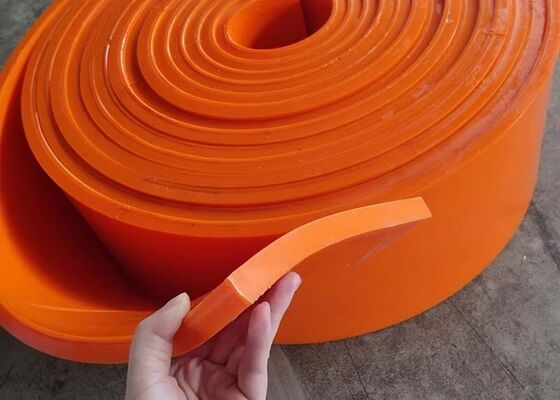 Polyurethane Conveyor Skirt Board Black PU Material Long Service Life Mining Conveyor