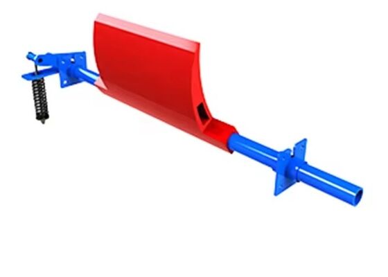 Conveyor Belt PU Scraper with Alloy Steel Holder Bulk Material Conveyor Cleaning