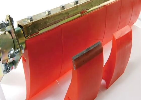 Polyurethane Conveyor Cleaner Blade Black Color High Efficiency Bulk Material Conveyor
