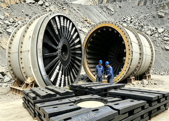 High Abrasion Resistant Rubber Liners for Ball Mill with Heat Treated Surface and Long Working Life