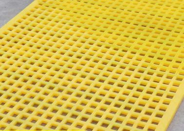 30mm thickness horizontal vibrating pu screen mesh with yellow color