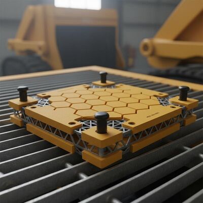 305x305mm モジュラー形式の鉱山機器デッキ用のハンマーインピンファスナーと埋め込みスチールフレームを備えたポリウレタンモジュラーパネル