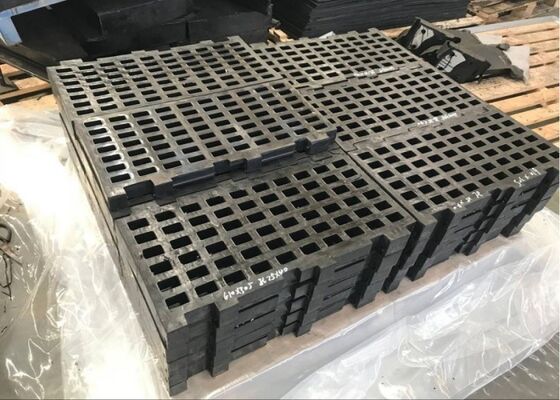 鉱物加工工場用耐久性ゴムスクリーニング表面