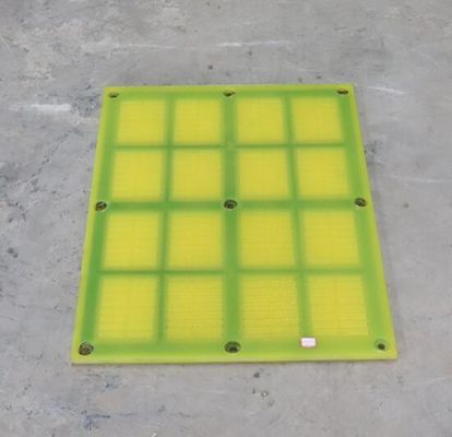 305x305mm サイズと0.125mm 開口と細砂リサイクルのためのポリウレタン振動スクリーンメッシュ脱水パネル